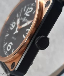 Alternative view of Bell & Ross BR 01-92 BR0192-BICOLOR Automatic 46mm Unisex Replica Watch - Black Dial, Gold/Steel Case
