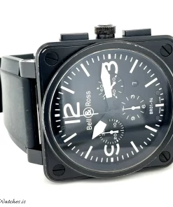 Alternative view of Bell & Ross BR 01-94 Chronographe BR01-94 Automatic 34mm Unisex Replica Watch - Black Dial, Carbon Case