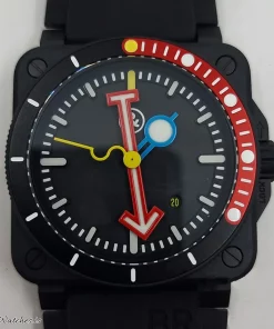 Alternative view of Bell & Ross BR 01 Unknown Automatic 41mm Unisex Replica Watch - Black Dial, Ceramic Case