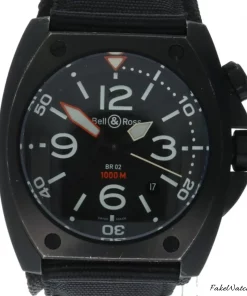 Bell & Ross BR 02 BR02 Automatic 44mm Unisex Replica Watch - Black Dial, Steel CaseMM