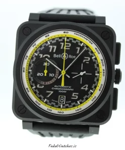 Alternative view of Bell & Ross BR 03-94 Chronographe BR0394-RS20/SRB Automatic 42mm Unisex Replica Watch - Black Dial, Ceramic Case