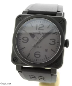 Alternative view of Bell & Ross BR 03 BR03-92-CBL Automatic 42mm Unisex Replica Watch - Black Dial, Ceramic Case