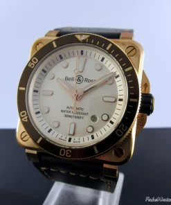 Alternative view of Bell & Ross BR 03 BR0392-D-WH-BR/SCA Automatic 43mm Unisex Replica Watch - White Dial, Bronze Case