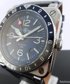 Alternative view of Bell & Ross BR 03 BR0393-Blue-ST/SCA Automatic 42mm Unisex Replica Watch - Blue Dial, Steel Case