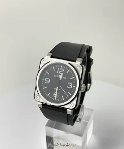 Alternative view of Bell & Ross BR 03 BR03A-BL-ST/SRB Automatic 42mm Unisex Replica Watch - Black Dial, Steel CaseMM