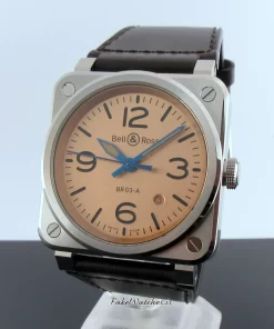 Bell & Ross BR 03 BR03A-GB-ST/SCA Automatic 42mm Unisex Replica Watch - Pink Dial, Steel Case