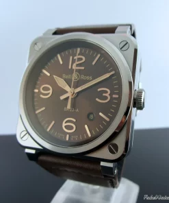 Alternative view of Bell & Ross BR 03 BR03A-GH-ST/SCA Automatic 42mm Unisex Replica Watch - Brown Dial, Steel Case