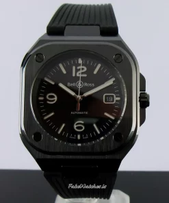 Alternative view of Bell & Ross BR 05 BR05A-BL-CE/SRB Automatic 41mm Unisex Replica Watch - Black Dial, Ceramic Case