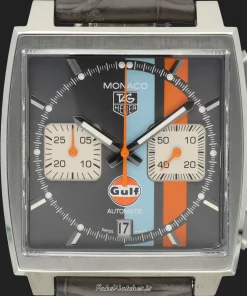 Alternative view of TAG Heuer Monaco Calibre 12 CAW2113 Automatic 39mm Unisex Replica Watch - Multi-colour Dial, Steel Case