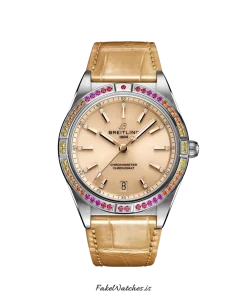 Breitling Chronomat 36 A10380611A1P1 Automatic 36mm Female Replica Watch - Champagne Dial, Steel Case