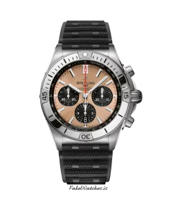 Breitling Chronomat 42 AB0134101K1S1 Automatic 43mm Unisex Replica Watch - Pink Dial, Steel Case