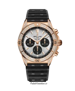 Breitling Chronomat 42 RB0134721G1S2 Automatic 42mm Unisex Replica Watch - Silver Dial, Red Gold Case