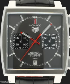 Alternative view of TAG Heuer Monaco Calibre 12 CAW211J.FC6476 Automatic 39mm Unisex Replica Watch - Grey Dial, Steel Case