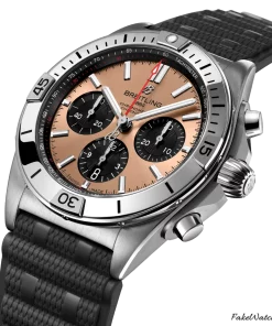 Alternative view of Breitling Chronomat 42 AB0134101K1S1 Automatic 43mm Unisex Replica Watch - Pink Dial, Steel Case