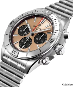 Alternative view of Breitling Chronomat 42 AB0134101K1A1 Automatic 42mm Unisex Replica Watch - Red Dial, Steel Case