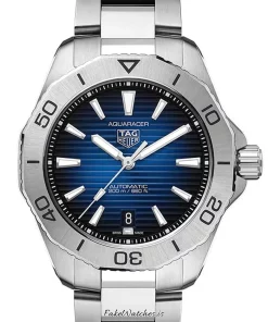 Alternative view of TAG Heuer Aquaracer WBP2111.BA0627 Automatic 40mm Unisex Replica Watch - Blue Dial, Steel Case