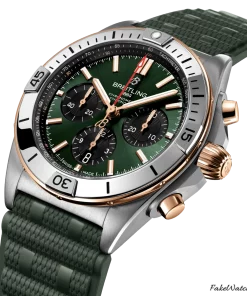 Alternative view of Breitling Chronomat 42 UB0134131L1S1 Automatic 43mm Unisex Replica Watch - Green Dial, Steel Case
