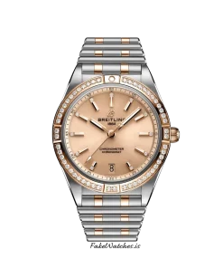 Breitling Chronomat 36 U10380591K1U1 Automatic 36mm Female Replica Watch - Pink Dial, Steel Case
