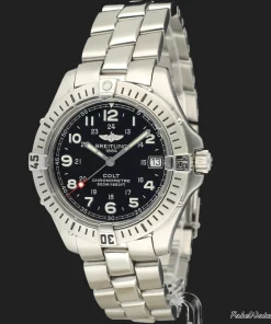 Breitling Colt Quartz A74350 Quartz 38mm Unisex Replica Watch - Black Dial, Steel Case