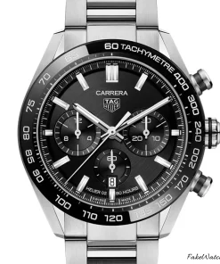 Alternative view of TAG Heuer Carrera CBN2A1B.BA0643 Automatic 44mm Unisex Replica Watch - Black Dial, Steel Case