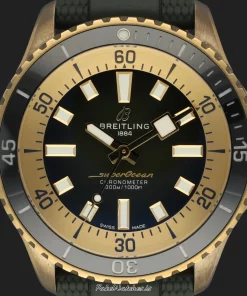 Alternative view of Breitling Superocean 42 N17375201L1S1 Automatic 42mm Unisex Replica Watch - Green Dial, Bronze Case