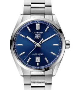 Alternative view of TAG Heuer Carrera Calibre 5 WBN2112.BA0639 Automatic 39mm Unisex Replica Watch - Blue Dial, Steel Case