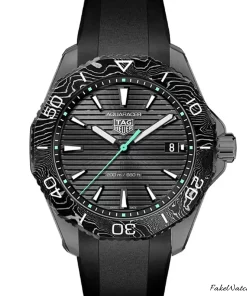 Alternative view of TAG Heuer Aquaracer WBP1112.FT6199 Quartz 40mm Unisex Replica Watch - Black Dial, Steel Case