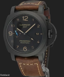 Panerai Luminor 1950 3 Days GMT Automatic PAM01441 Automatic 44mm Unisex Replica Watch - Black Dial, Titanium Case