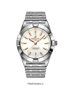 Breitling Chronomat A77310101A3A1 Quartz 32mm Female Replica Watch - White Dial, Steel Case