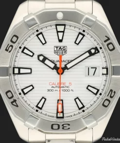 Alternative view of TAG Heuer Aquaracer 300M WBD2111.BA0928 Automatic 41mm Unisex Replica Watch - White Dial, Steel Case