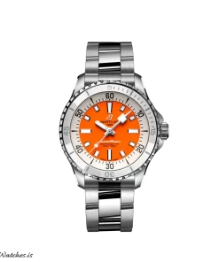 Breitling Superocean A17377211O1A1 Automatic 36mm Female Replica Watch - Orange Dial, Steel Case