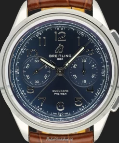 Alternative view of Breitling Duograph AB1510171C1P1 Manual winding 42mm Unisex Replica Watch - Blue Dial, Steel Case