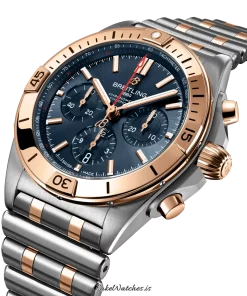 Alternative view of Breitling Chronomat 42 UB0134101C1U1 Automatic 42mm Unisex Replica Watch - Blue Dial, Steel Case