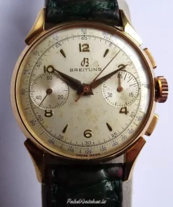 Breitling Vintage 1193 Manual winding 34mm Unisex Replica Watch - Silver Dial, Gold/Steel Case