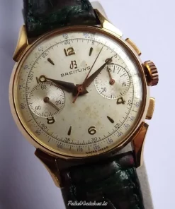Alternative view of Breitling Vintage 1193 Manual winding 34mm Unisex Replica Watch - Silver Dial, Gold/Steel Case