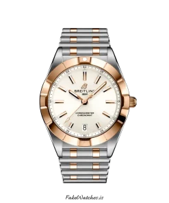 Breitling Chronomat U77310101A1U1 Quartz 32mm Female Replica Watch - White Dial, Steel Case