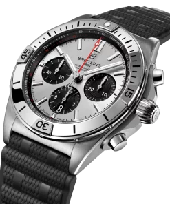 Alternative view of Breitling Chronomat 42 AB0134101G1S2 Automatic 43mm Unisex Replica Watch - Silver Dial, Steel Case