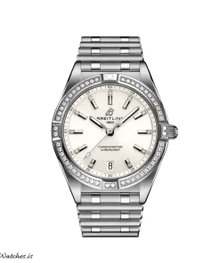 Breitling Chronomat A77310591A1A1 Quartz 32mm Female Replica Watch - White Dial, Steel Case