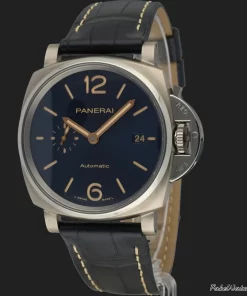 Panerai Luminor Due PAM00927 Automatic 42mm Unisex Replica Watch - Blue Dial, Titanium Case