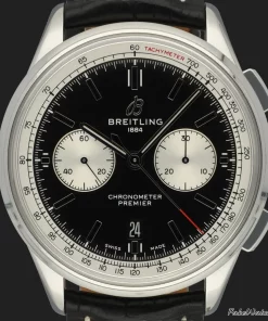 Alternative view of Breitling Premier AB0118371B1P2 Automatic 42mm Unisex Replica Watch - Black Dial, Steel Case