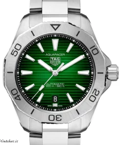 Alternative view of TAG Heuer Aquaracer WBP2115.BA0627 Automatic 40mm Unisex Replica Watch - Green Dial, Steel Case