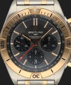 Alternative view of Breitling Chronomat 42 UB0134101B1U1 Automatic 42mm Unisex Replica Watch - Grey Dial, Steel Case