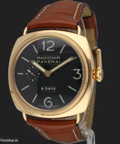 Panerai Radiomir 8 Days PAM00197 Manual winding 45mm Unisex Replica Watch - Black Dial, Rose Gold Case