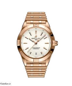 Breitling Chronomat 36 R10380101A1R1 Automatic 36mm Unisex Replica Watch - White Dial, Red Gold Case