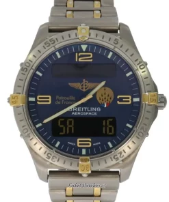 Breitling Aerospace F56062 Quartz 40mm Unisex Replica Watch - Blue Dial, Titanium Case