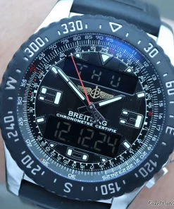 Breitling Airwolf A78364 Quartz 44mm Unisex Replica Watch - Black Dial, Steel Case