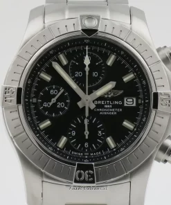 Breitling Avenger A13385 Automatic 43mm Unisex Replica Watch - Black Dial, Steel Case