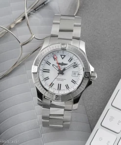 Breitling Avenger A32397101A1A1 Automatic 43mm Unisex Replica Watch - White Dial, Steel Case