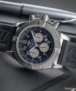 Alternative view of Breitling Avenger A69360 Quartz 44mm Unisex Replica Watch - Black Dial, Steel Case