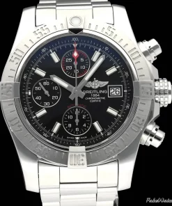 Breitling Avenger II A13381 Automatic 43mm Unisex Replica Watch - Black Dial, Steel Case